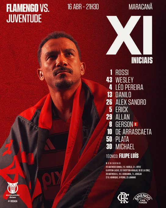 MENGÃO ESCALADO! Saiba como o Flamengo vai a campo!