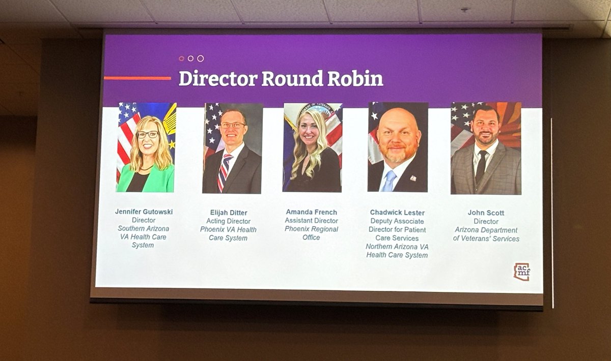 AzCoalition's tweet image. Leadership in action. At the 15th Annual Statewide Symposium today, VA and state leaders came together for a powerful panel sharing their personal reflections on what the mission means to them to continue to serve Arizona’s veterans. #AZVeterans #CommunitySupport #ACMFSymposium