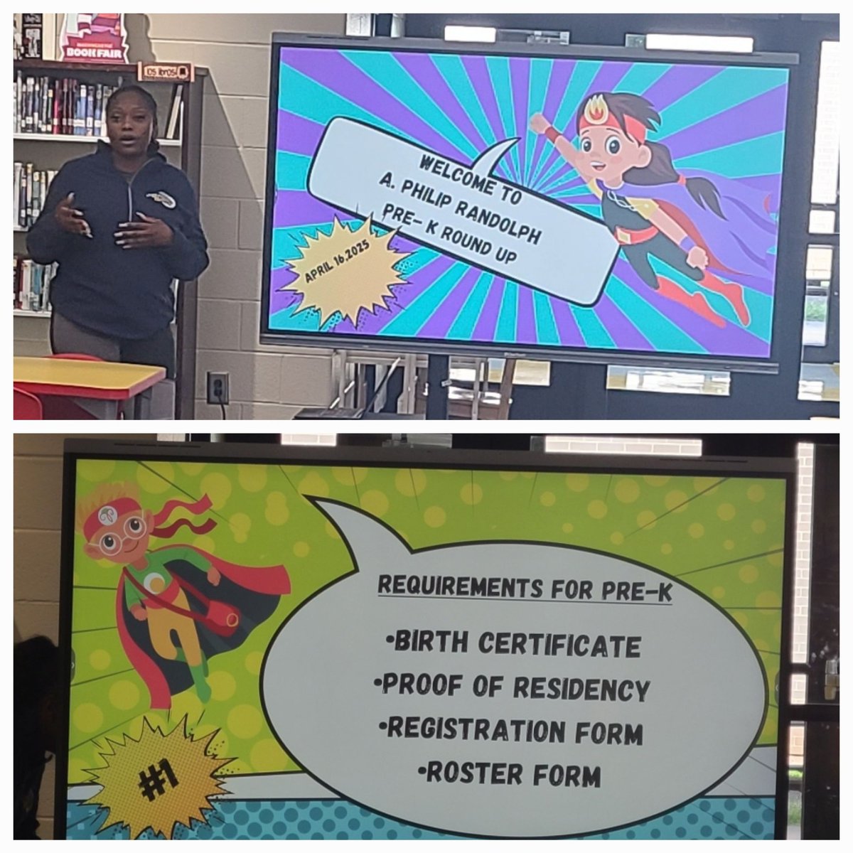 JoslinGumbs's tweet photo. 🐬If you missed APRES Pre-K and Kindergarten Round Up Parent Meeting, you missed a TREAT!  Special thanks to Ms. Bacon and @BeverlyDBaldwin for hosting APRES upcoming  Dolphin families. Thanks for doing it THE APRES WAY! @RandolphDolphin Check out the scenes from today's meeting. https://t.co/bc2TvFT6iX