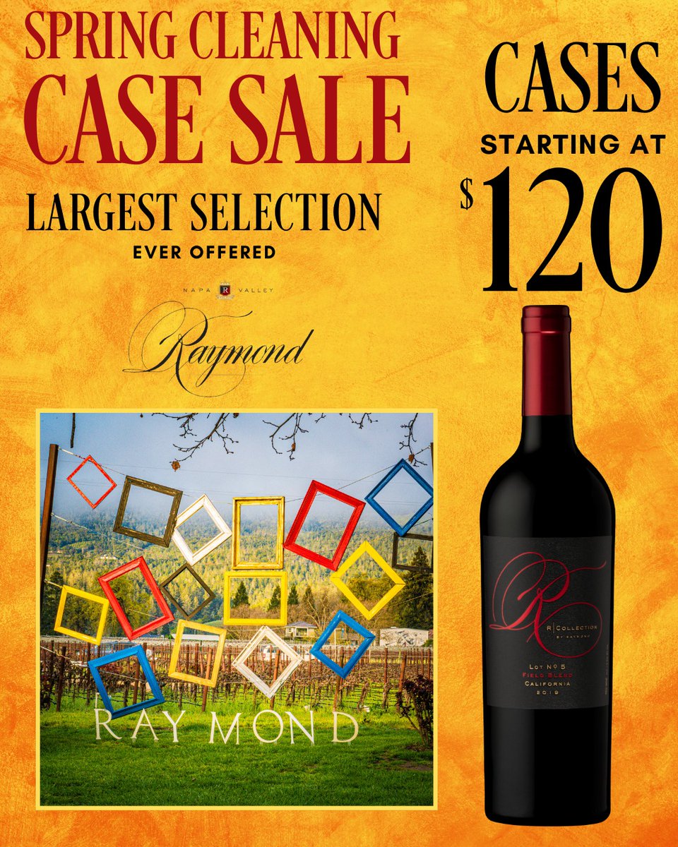 Grab Your Spring Savings! Massive spring discounts on premium Raymond Vineyards wines—only 72 hours. Shop your favorites today!

l8r.it/Lh7H

#napawine #springsavings #premiumwine #winewednesday #wine