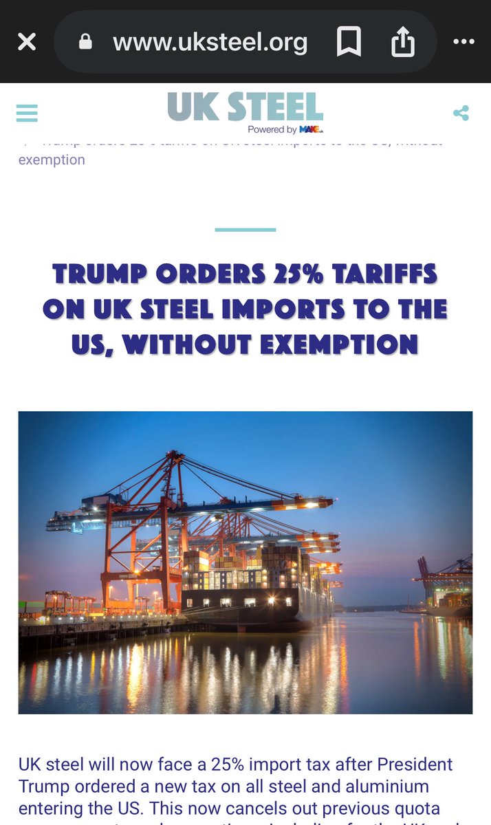 BrianBanks08's tweet image. The trade war is getting crazy I think we will see TRUMP and ELON tweets soon about it … might be one of the best front runs ever in steel industry plays …the UK is going crazy over it right now I’ll leave you some info and you go do the dd and check TikTok too 👀