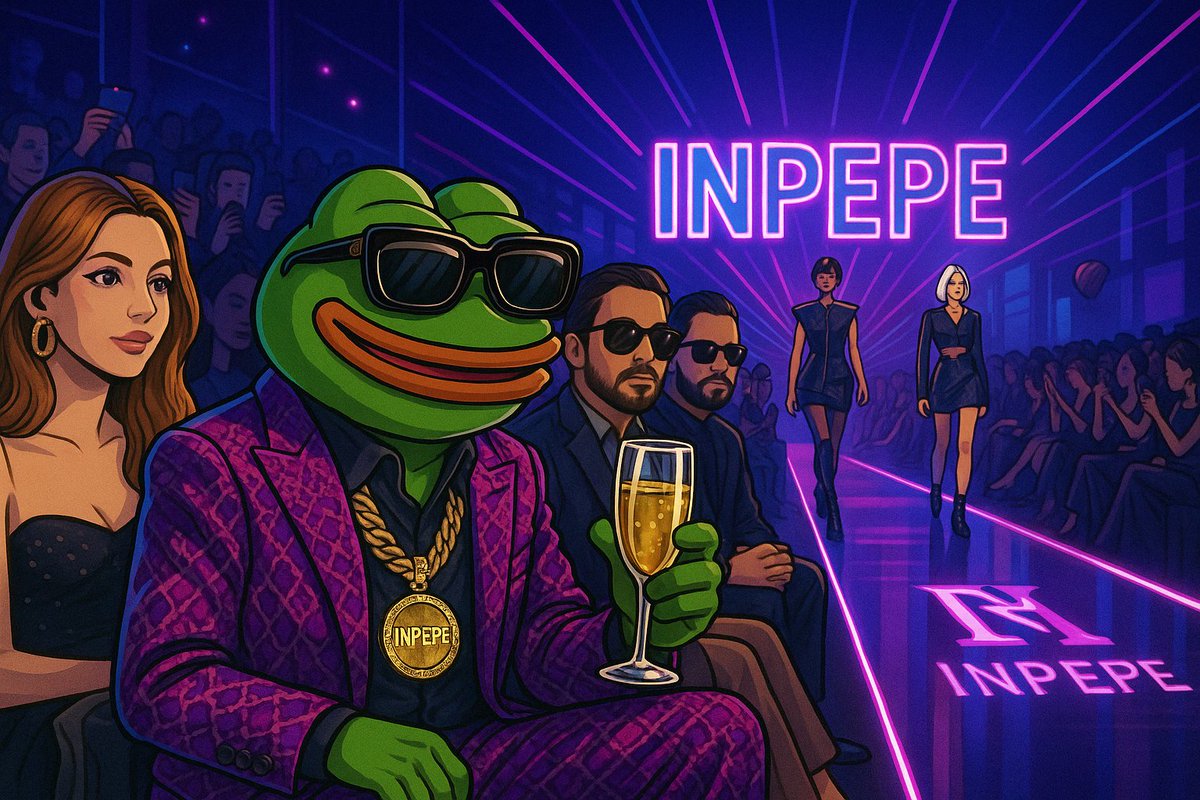 InfluencerPepe's tweet photo. First meme coin with its own front-row seat.
$INPEPE runs the catwalk.
🕶️ Web3 meets couture.
🔗 https://t.co/wCUBe6mtuM
📲 https://t.co/RXdmdwLnoc
#INPEPE #CryptoPresale #MemeCoinMastermind #Web3Moves https://t.co/M7QjuHPRLT