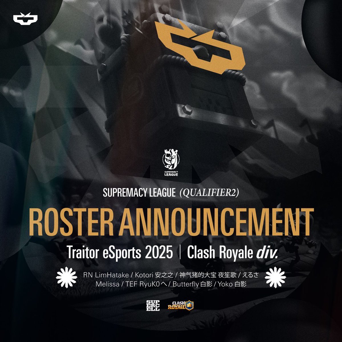Traitor eSports (@traitoresports) on Twitter photo good luck bye✋
<a href="/CR_Supremacy/">Supremacy League</a> good luck bye✋
<a href="/CR_Supremacy/">Supremacy League</a>