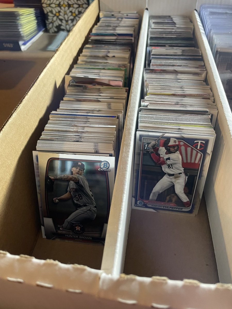 $50 Huge Rookie/Prospect Bowman Lot Tons Of Big Names Inserts &amp; More 2 Full Rows 400+ Cards <a href="/KCSunshineMan1/">PositiveKC</a> <a href="/MatthewBeavers/">AllSevens</a> <a href="/pgonzalezecards/">pedro gonzalez</a>