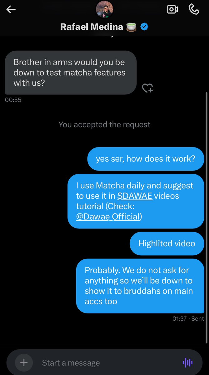 shilling $DAWAE while engaging with bruddahs at <a href="/matchaxyz/">Matcha 🍵✨</a> 

blame me 🇺🇬

WE ALWAYS INFECT NEW BRUDDAHS

btwae Matcha DEX has just included Solana to the chain on the best routing/aggregator/bridge protocol on EVM only before