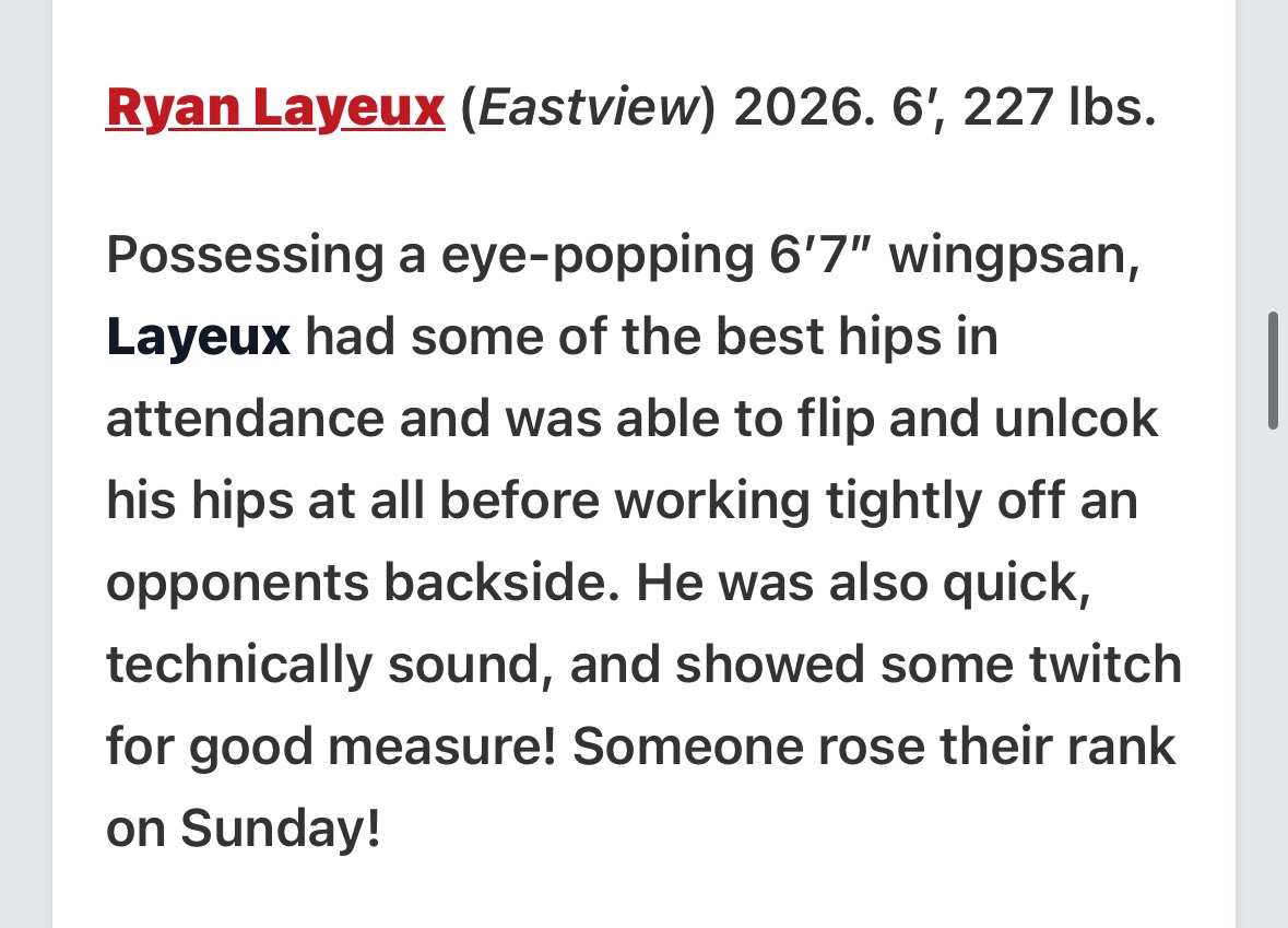 Ryan Layeux (@layeux74) on Twitter photo Thank you <a href="/OJW_Scouting/">PrepRedzone Oliver</a> and <a href="/PrepRedzoneMN/">Prep Redzone Minnesota</a> for the write up!!
<a href="/EV_Football/">Eastview Football</a> Thank you <a href="/OJW_Scouting/">PrepRedzone Oliver</a> and <a href="/PrepRedzoneMN/">Prep Redzone Minnesota</a> for the write up!!
<a href="/EV_Football/">Eastview Football</a>