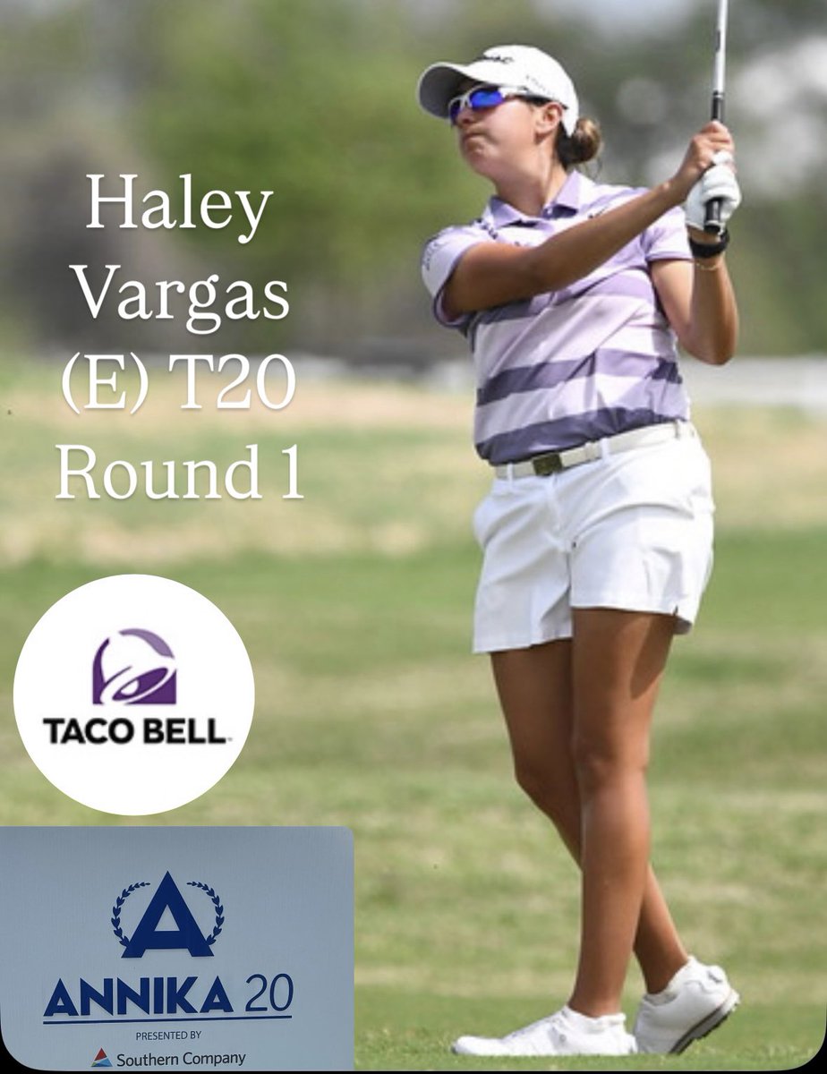 haleyvargas14's tweet photo. Round 1 score 72 T20 at the Annika WAPT Taco Bell Natchez Classic. #ANNIKAWAPT #PathOfThePros #TacoBellNatchez #golf https://t.co/q1yz0x2tq1