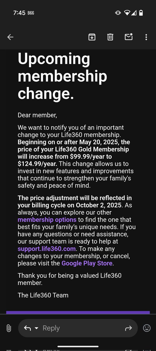 shoman94's tweet photo. @Life360 
25% increase..... Cancelling! https://t.co/G7FJQPCvY8
