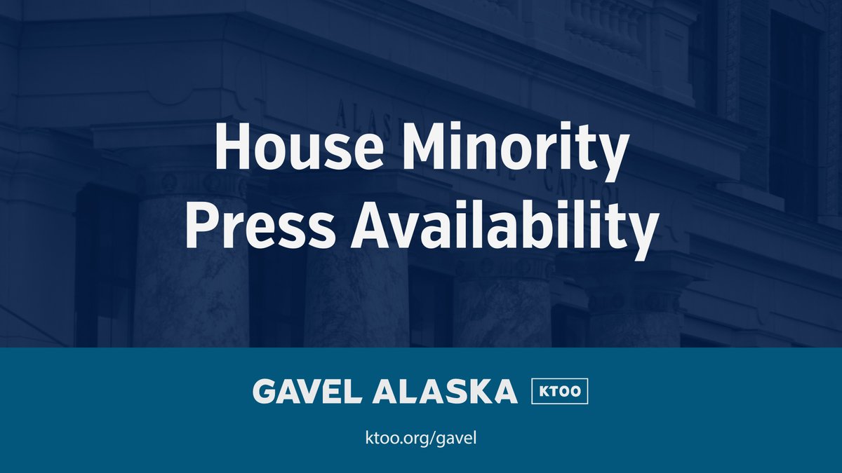 The House Minority caucus is planning to hold a press availability 30 minutes after adjournment of the House today. Watch on KTOO 360TV or stream here --> ktoo.org/video/gavel/wa… #akleg