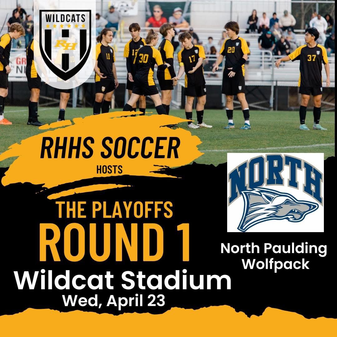 Richmond Hill Wildcats Athletics (@athletics_rhhs) on Twitter photo Make sure you are at Wildcat Stadium Wednesday night to cheer on <a href="/RHHSoccer/">Richmond Hill Soccer</a> in the first round of the GHSA state playoffs! ⚽️
Time and ticket information will be coming soon.
<a href="/AmyZimmerWJCL/">Amy Zimmer</a> <a href="/TheBigGuyWJCL/">Frank Sulkowski WJCL</a> <a href="/JeffRoberts__/">Jeff Roberts</a> <a href="/PrepSav/">Prep Sports Report SAV</a> <a href="/WSAVBlitz/">WSAV BLITZ</a> <a href="/AndrewGortonWx/">Andrew Gorton WTOC</a> Make sure you are at Wildcat Stadium Wednesday night to cheer on <a href="/RHHSoccer/">Richmond Hill Soccer</a> in the first round of the GHSA state playoffs! ⚽️
Time and ticket information will be coming soon.
<a href="/AmyZimmerWJCL/">Amy Zimmer</a> <a href="/TheBigGuyWJCL/">Frank Sulkowski WJCL</a> <a href="/JeffRoberts__/">Jeff Roberts</a> <a href="/PrepSav/">Prep Sports Report SAV</a> <a href="/WSAVBlitz/">WSAV BLITZ</a> <a href="/AndrewGortonWx/">Andrew Gorton WTOC</a>