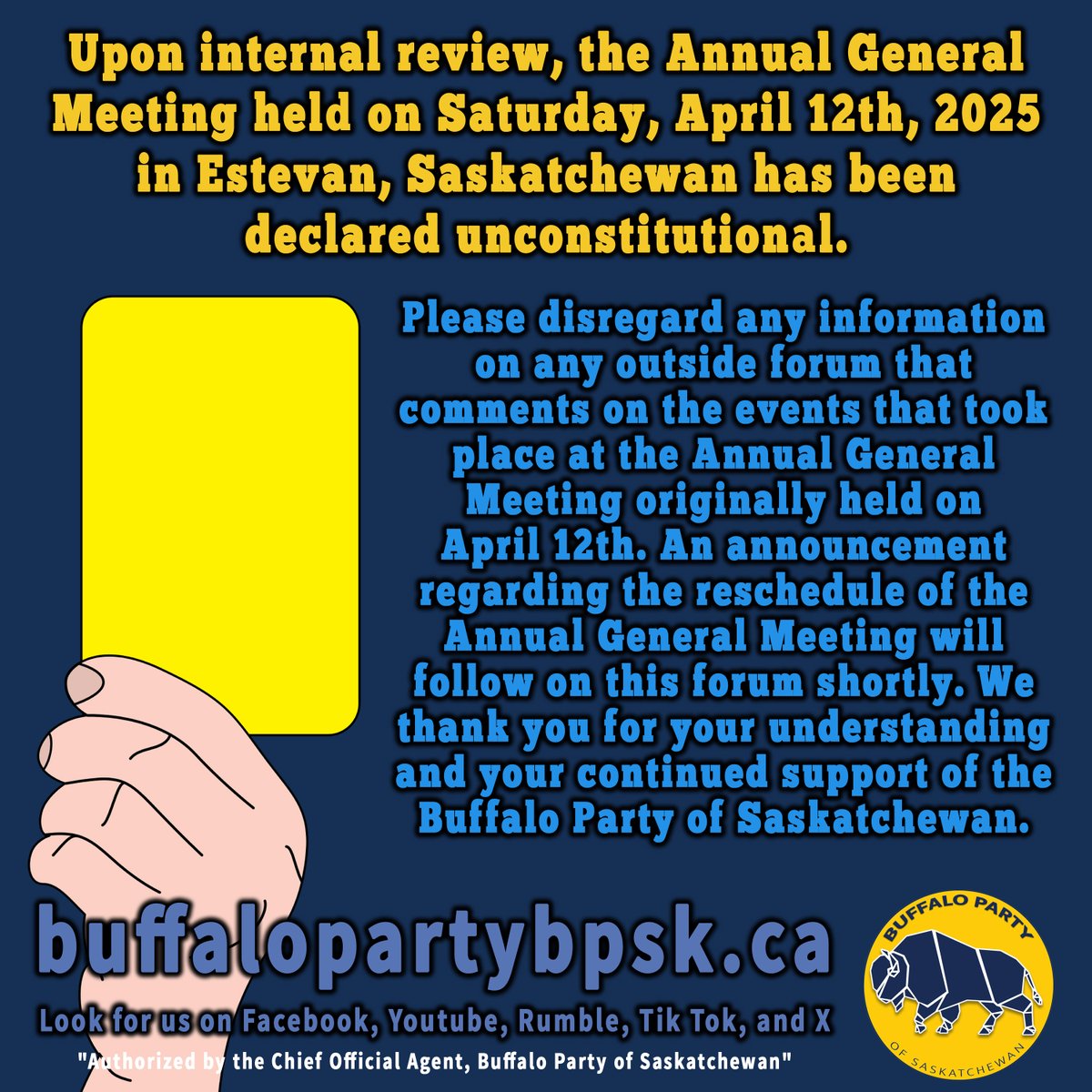 Buffalo Party of Saskatchewan tweet media