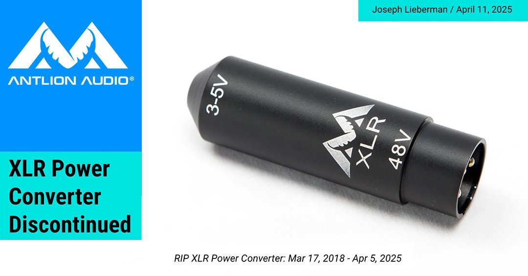 AntlionAudio's tweet image. After seven years of faithful service we have officially discontinued the Antlion Audio XLR Power Converter. Stay tuned for an announcement related to this kind "neat" innovation soon! antlionaudio.com/blogs/news/xlr…
#audio #modmic #xlr