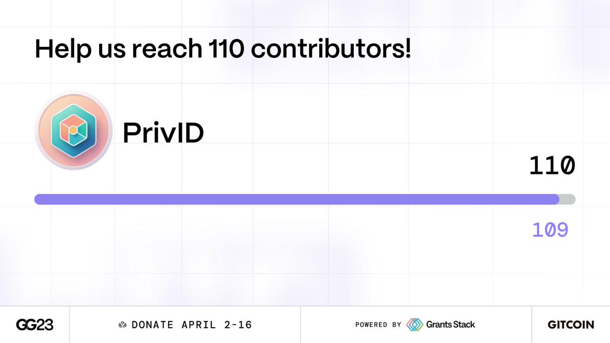 We're only 1 contributor away from our goal and there's 3 minutes left until the close of #gg23 <a href="/gitcoin/">Gitcoin</a>'s <a href="/grantsstack/">Gitcoin Grants Stack</a>, will you help us get there? It only takes $1! 

Thank you to every single one of you who contributed.  

We 🩷 you!