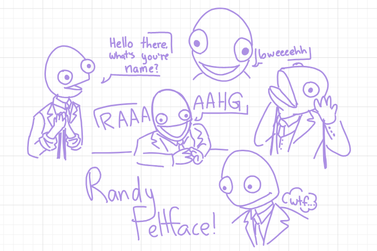 ddizzystarzz's tweet photo. ive been obsessed with this purple freak im madly in love with him and my friends think im insane #RandyFeltface https://t.co/kj8ZL01SmI