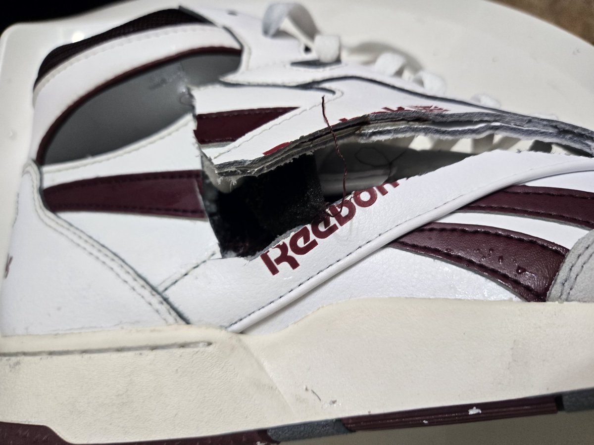 Time for the pissy Reeboks to say goodbye! The bathroom can finally air out, and all it took was wasting <a href="/Adidasrocks1995/">Adidasrock</a>'s never-worn kicks! 😈😜
1/2