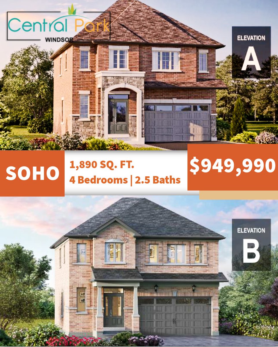 NOCDevelopment's tweet image. 🚨 Now Selling: The SOHO Model at Central Park Windsor
🏡 1,890 SQ.FT.
🛏 4 Bedrooms
🛁 2.5 Bathrooms
📏Single detached home on a 50 FT Lot – No Lot Premium
💰 From $949,990

📩 Inquire today — limited lots available!
#WindsorRealEstate #SOHOModel #CentralParkWindsor #NewBuild