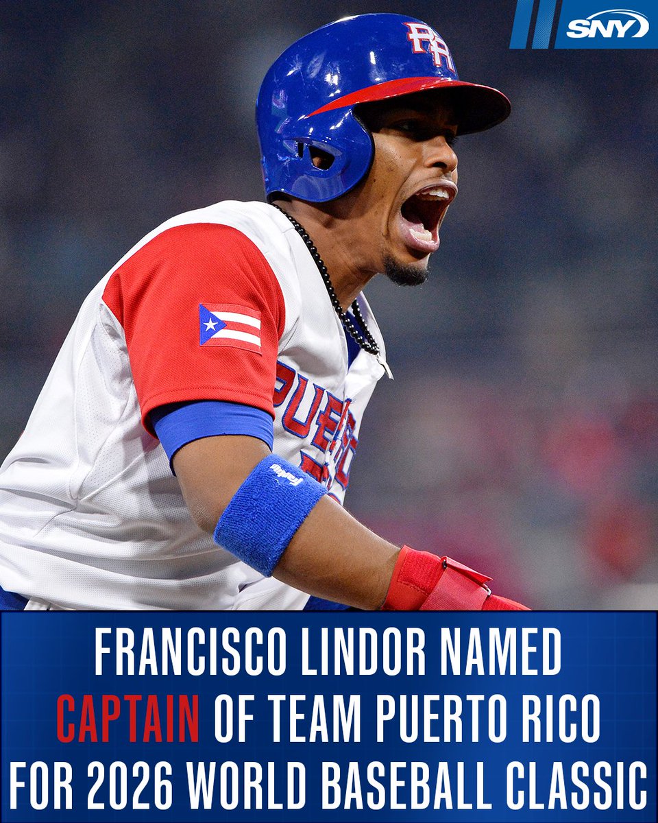 Francisco Lindor announced on his Instagram that he will be the captain of Team Puerto Rico in the 2026 World Baseball Classic 🇵🇷