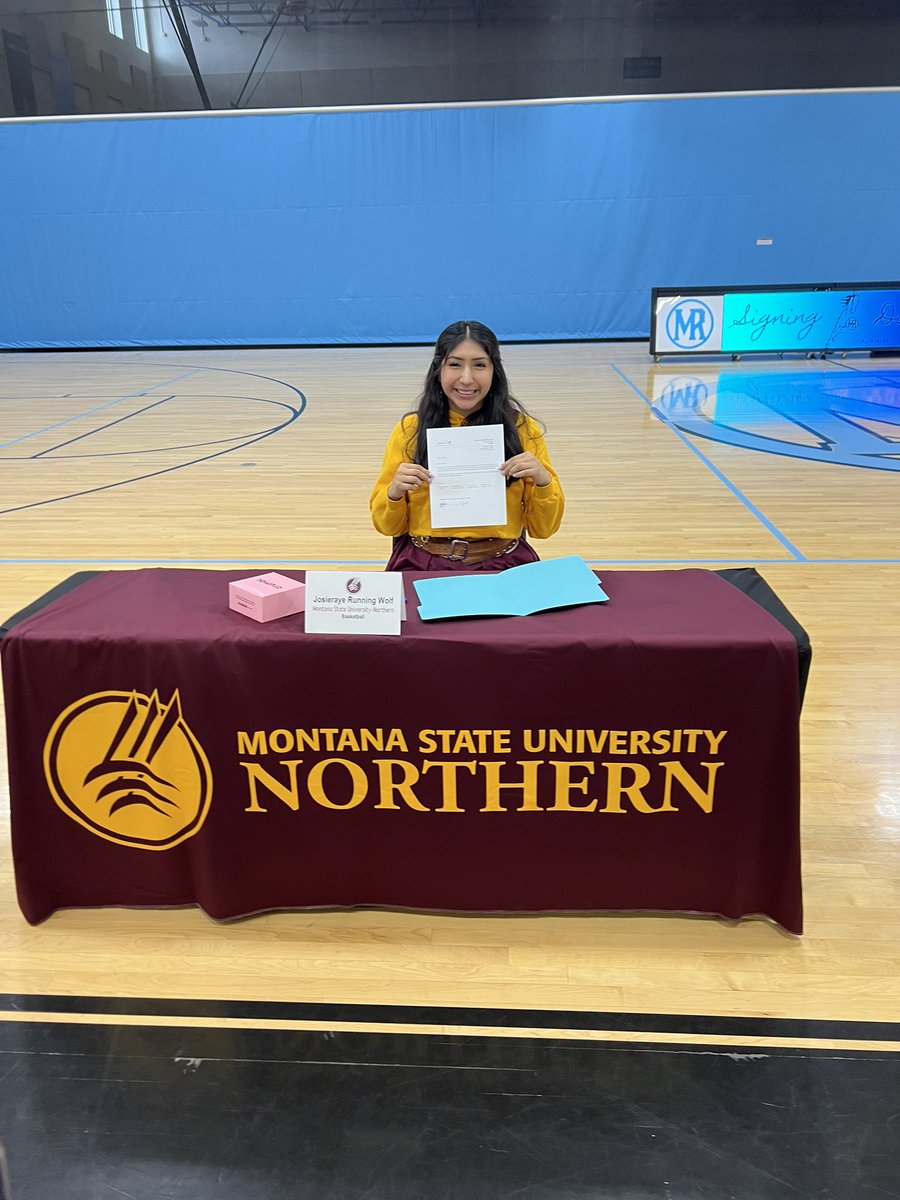 Congrats to Josieraye Running Wolf (Blackfeet/Cheyenne/ Arapaho/Kiowa/Chippewa Cree) who signed her National Letter of Intent to play Basketball for Montana State University- Northern.
#NativePreps #Blackfeet #CNA #Kiowa #Cree