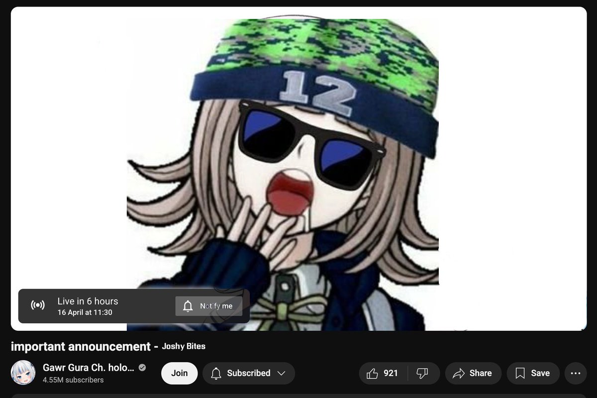idkDimes's tweet photo. Breaking: Joshybites to make an important announcement tonight https://t.co/uRRCE8jtug
