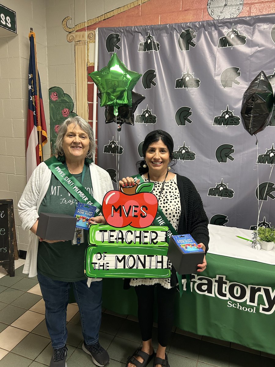 MVESGainesville's tweet image. Congrats to our March Staff Member and Teacher of the Month! 🌟Teresa Barnett and Angela Poole 👏 Thanks to our partners at Sullivan and Schlieman Wealth Management for sponsoring this monthly recognition for our team! 💚 @Hall_Schools #ThankAnEducator #TheTrojanWay