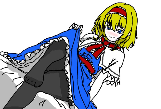 今朝のらくがきアリスさん。

ポスターサイズで10ptだと主線太過ぎかな。基本からわからん。 