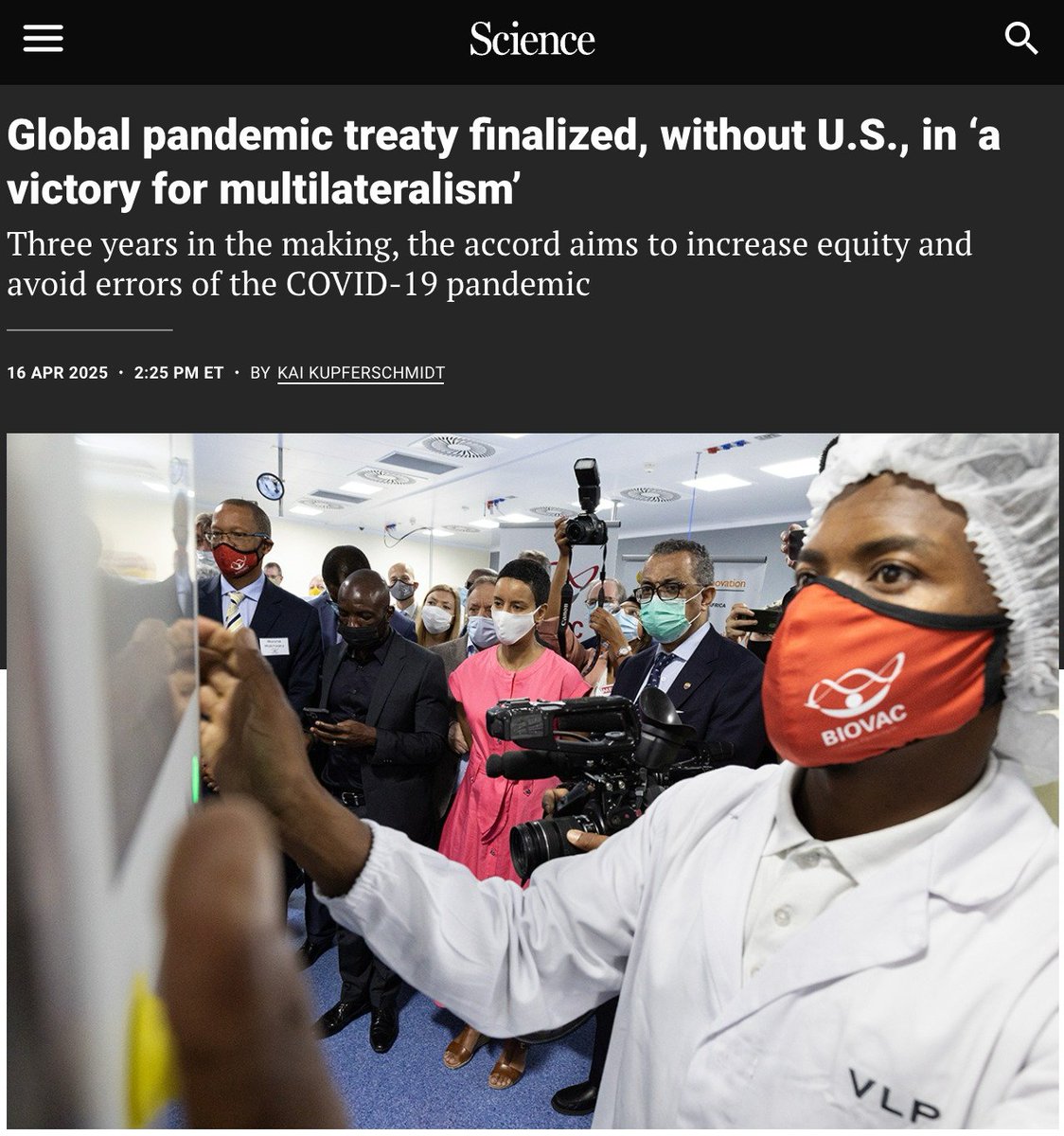 Nina Schwalbe (@nschwalbe) on Twitter photo 🪨Negotiators moved mountains.
🍲 The #pandemicagreement provides a recipe and all the ingredients for a world safer from pandemics.
💉 Countries now need to make it happen.
Thank you, <a href="/kakape/">Kai Kupferschmidt</a>, for this <a href="/ScienceMagazine/">Science Magazine</a> piece and including my take bit.ly/3EcoHqj 🪨Negotiators moved mountains.
🍲 The #pandemicagreement provides a recipe and all the ingredients for a world safer from pandemics.
💉 Countries now need to make it happen.
Thank you, <a href="/kakape/">Kai Kupferschmidt</a>, for this <a href="/ScienceMagazine/">Science Magazine</a> piece and including my take bit.ly/3EcoHqj