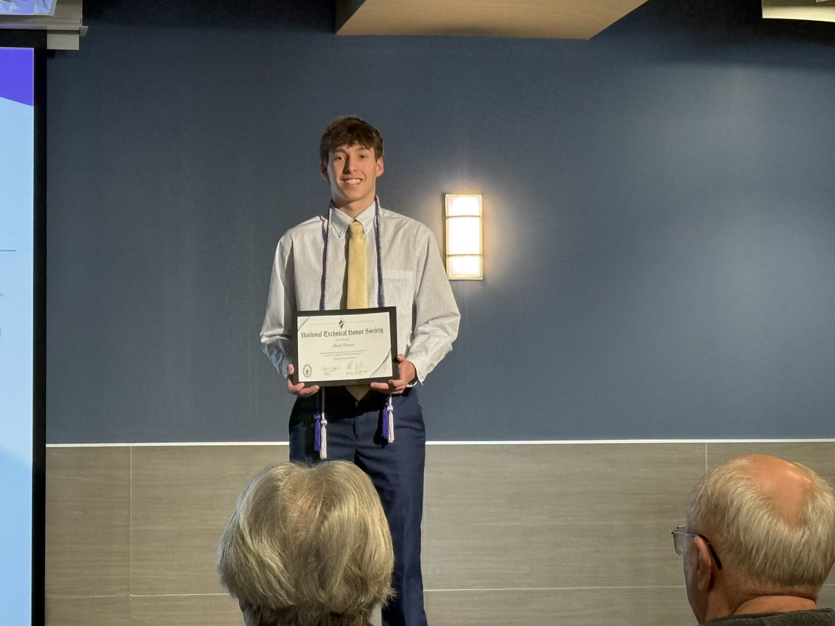 lorek33's tweet image. Super proud of Owen for his induction into The National Technical Honors Society. He will conclude his four years in the Project Lead the Way~ Engineering program in just a few short weeks!