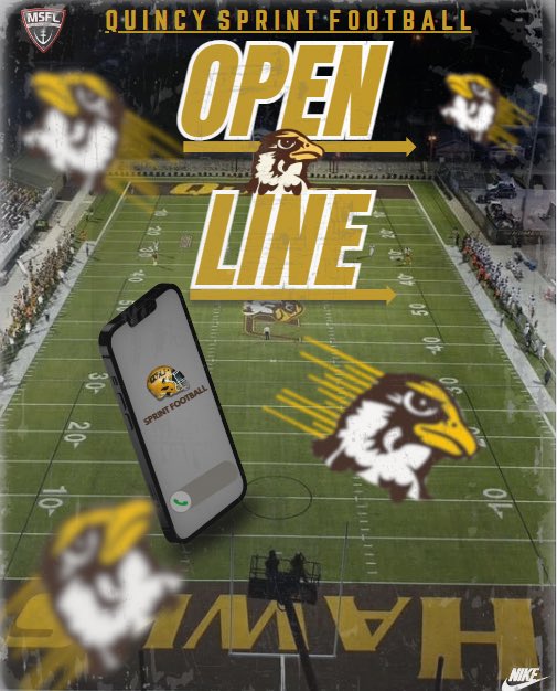 Quincy University Sprint Football (@quhawkssprintfb) on Twitter photo ‼️Transfers‼️ We’re a Scholarshiping program and our doors are open! Get with our coaches asap! We can compete with anyone in the country!
#ClosedMouthsDontGetFed
#ThrowingMoreThanTouchdowns 💰 💰
<a href="/CoachKirk_/">Kirkland Burton</a> <a href="/CoachCGatton/">Chris Gatton</a> <a href="/CoachRachat/">Cody Rachatellelle</a> <a href="/ghatboykay11/">coach bragg</a> <a href="/CamPye2022/">Camden Pye</a> <a href="/CoachJones256/">Coach Chris Jones B.S., M.S.</a> ‼️Transfers‼️ We’re a Scholarshiping program and our doors are open! Get with our coaches asap! We can compete with anyone in the country!
#ClosedMouthsDontGetFed
#ThrowingMoreThanTouchdowns 💰 💰
<a href="/CoachKirk_/">Kirkland Burton</a> <a href="/CoachCGatton/">Chris Gatton</a> <a href="/CoachRachat/">Cody Rachatellelle</a> <a href="/ghatboykay11/">coach bragg</a> <a href="/CamPye2022/">Camden Pye</a> <a href="/CoachJones256/">Coach Chris Jones B.S., M.S.</a>