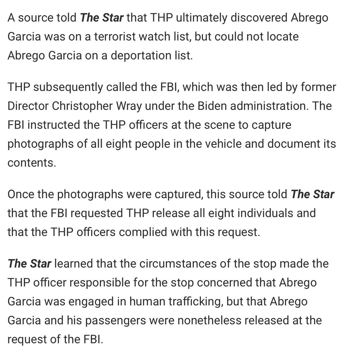 Wow <a href="/TheTNStar/">Tennessee Star</a> just broke a huge story. You know the illegal immigrant that Democrats are trying to free from an El Salvador prison?

In 2022, he was stopped driving without a license and Tennessee Highway Patrol suspected him of trafficking the 7 people inside. THP then learned