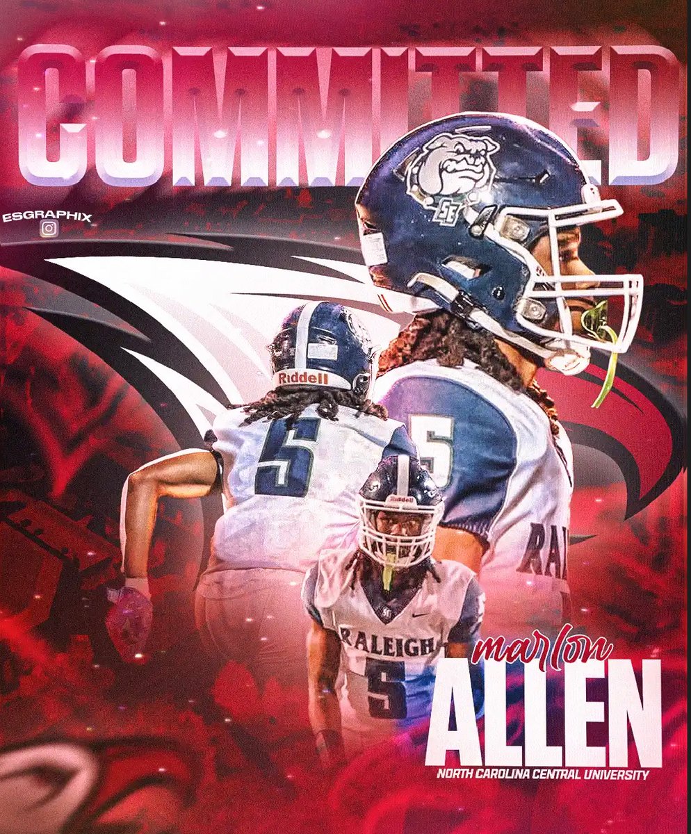 I am Blessed To announce my commitment to North Carolina Central University as a dual sport athlete in track &amp; football ! FLY EAGLES🦅