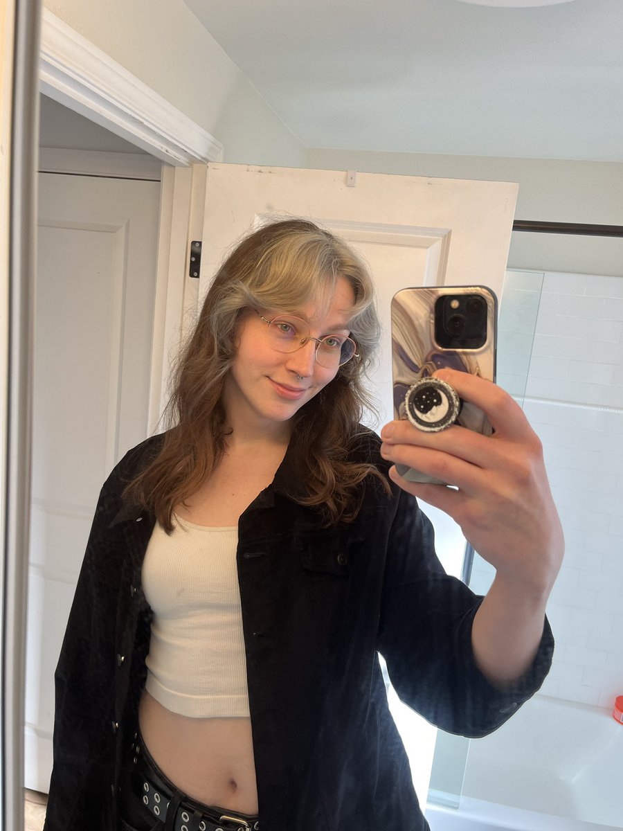 Dyed my bangs silver