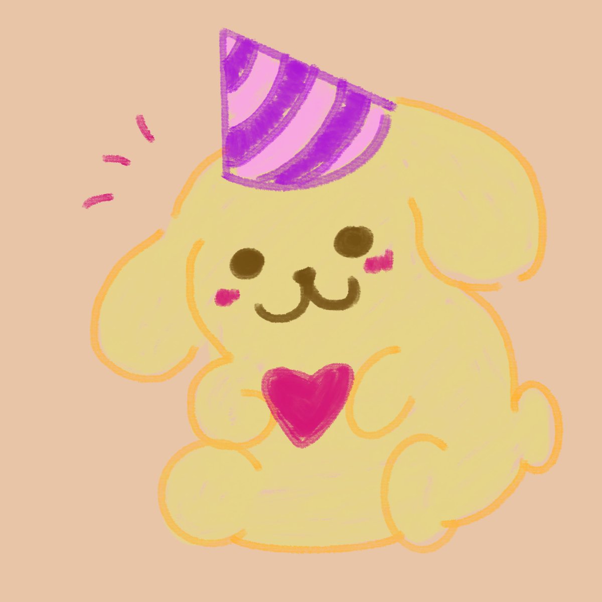 ameriKk_'s tweet image. Happy birthday to my lovely friend pompompurin💕🍮
#Pompompurin #sanrio #sketch
