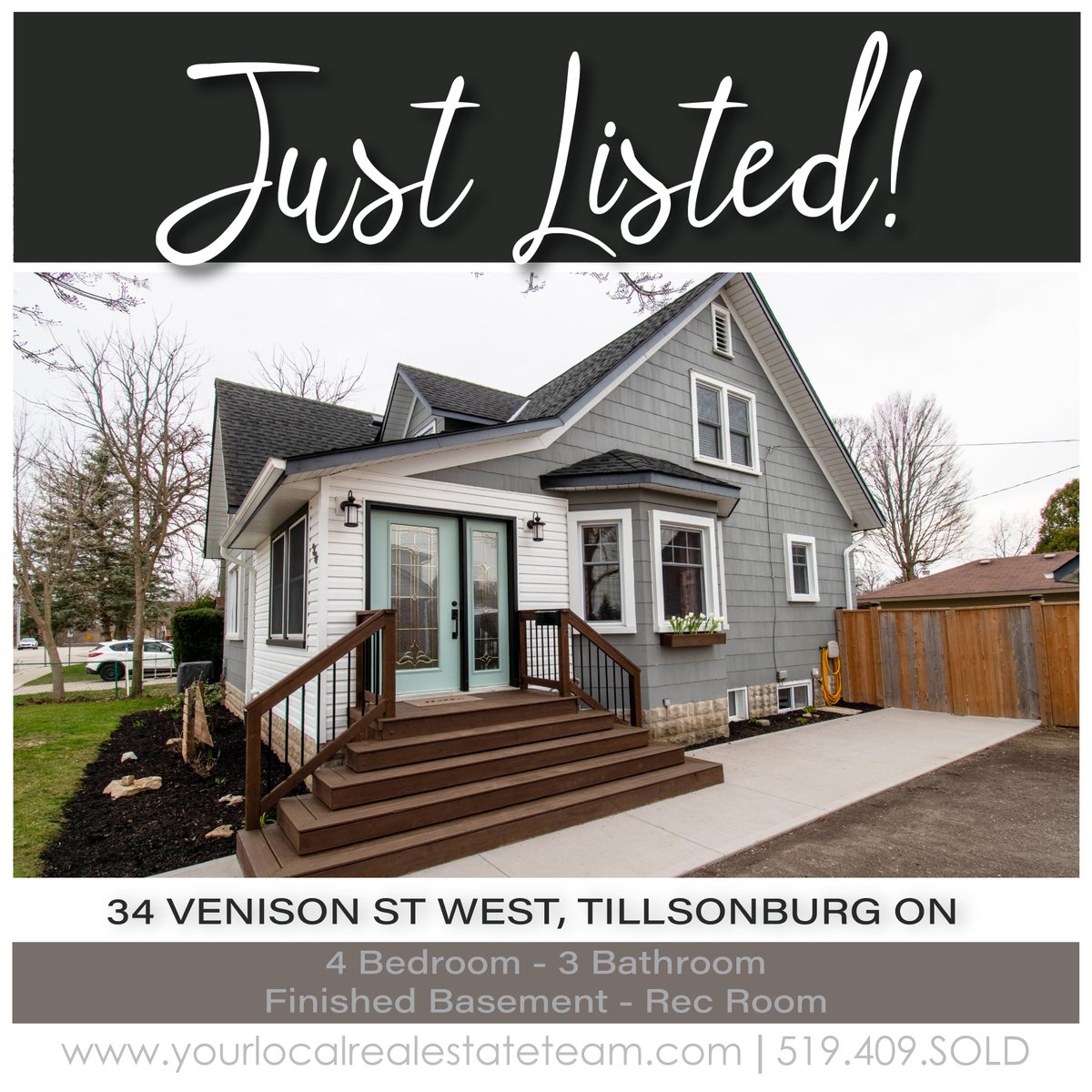 YLRETeam's tweet photo. JUST LISTED!!
Ideally situated in the vibrant heart of Tillsonburg, this delightful two-story home is a true gem. The expansive main floor boasts a charming dining room, kitchen, den, and a generous-sized bedroom, making it perfect for family living or entertaining. https://t.co/kUQCupCGac