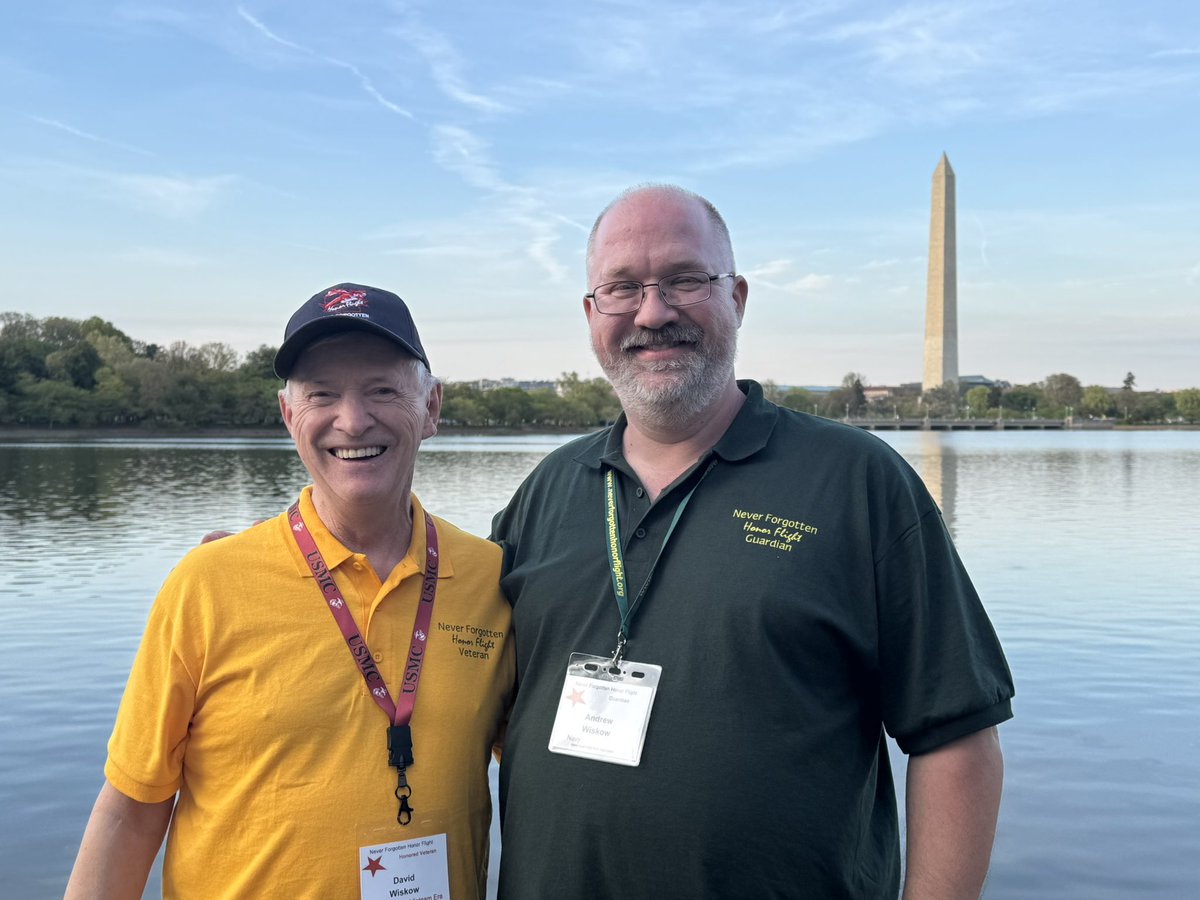 Monday was a very long day, but it was also a very memorable and emotional day. I accompanied my dad, a Vietnam Veteran, as his Guardian on an Honor Flight from Central Wisconsin to Washington, DC, where we spent the entire day touring many different monuments and memorials.🇺🇸