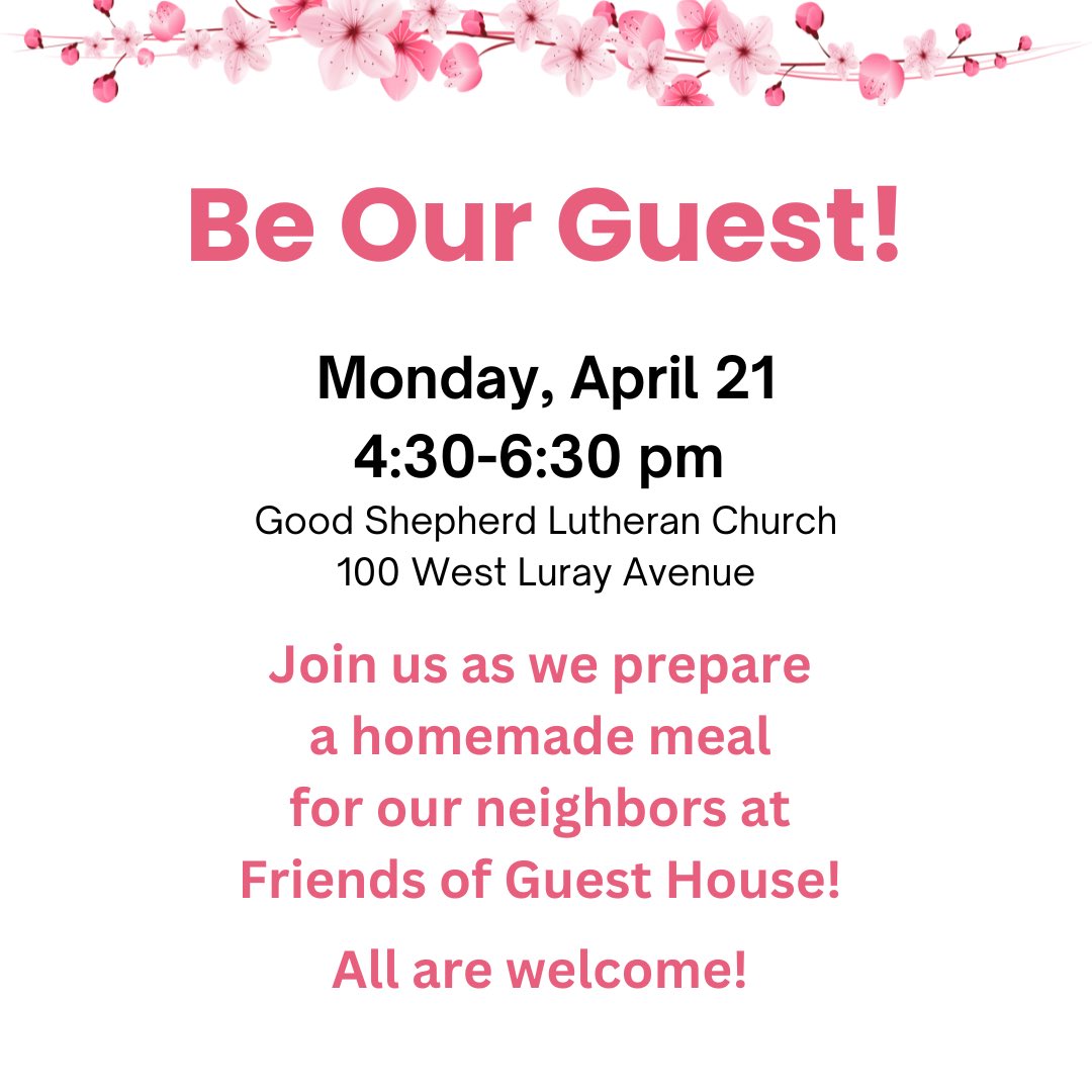 Join us on Monday, April 21, from 4:30-6:30 pm for fellowship &amp; cooking!