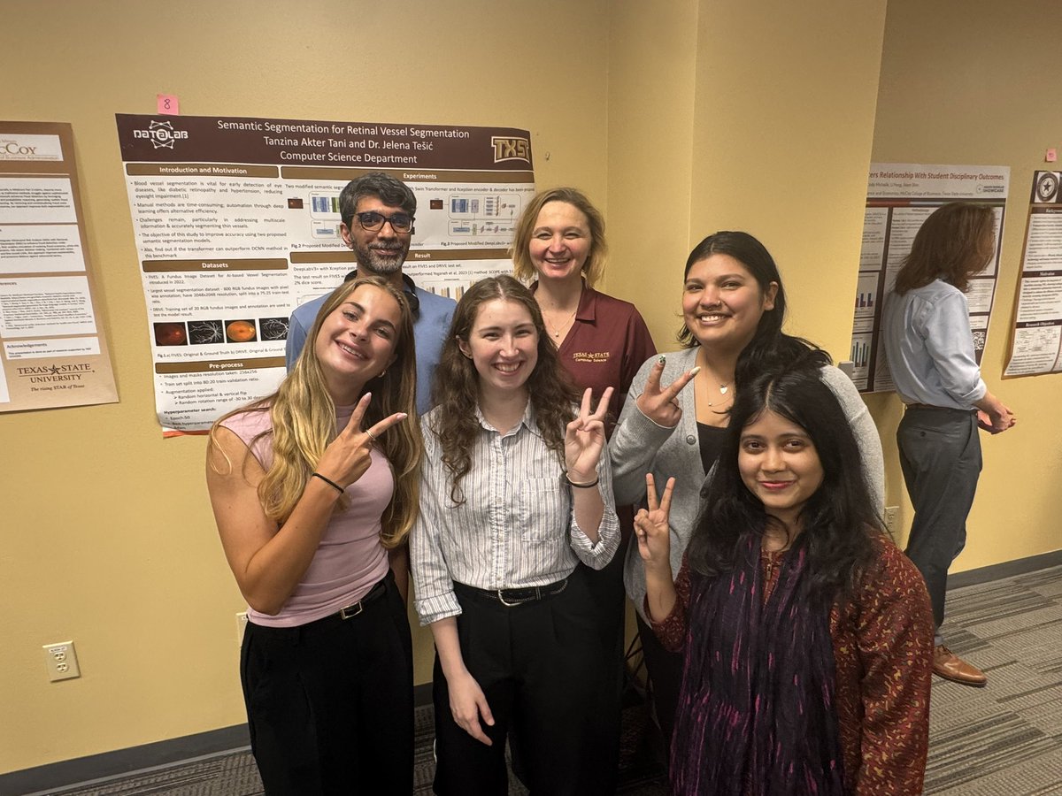 Jelena Tešić (@jelka015) on Twitter photo #TXSTDataandAIDay was a big day for DataLab12.github.io students presented five posters, Chloe Jones got people choice award and Ehsan Zeraatkar got committee’s poster award. I received the Proposal Powerhouse recognition 🎉<a href="/txstCS/">Texas State University Computer Science</a> #TXSTDataandAIDay was a big day for DataLab12.github.io students presented five posters, Chloe Jones got people choice award and Ehsan Zeraatkar got committee’s poster award. I received the Proposal Powerhouse recognition 🎉<a href="/txstCS/">Texas State University Computer Science</a>