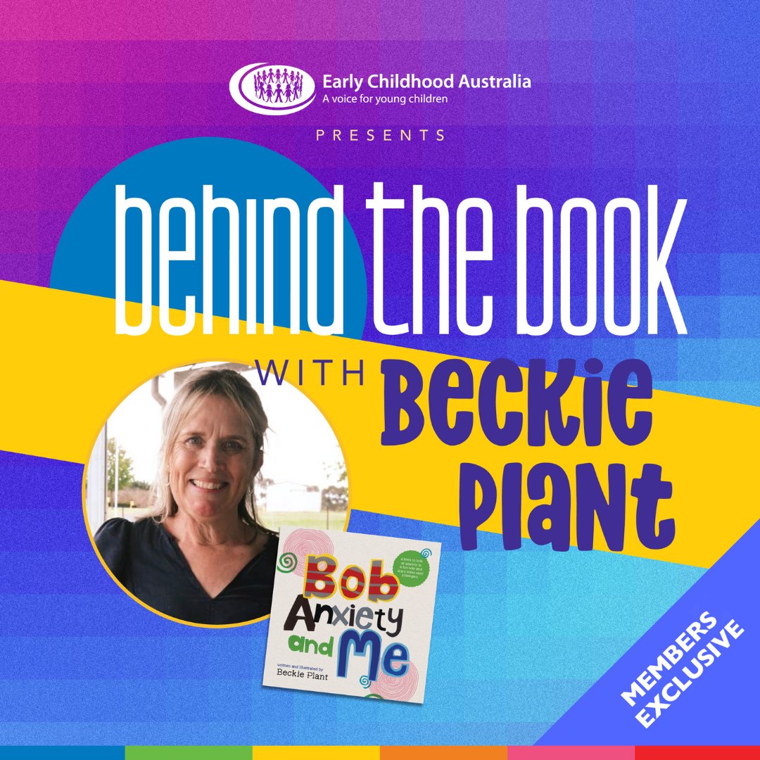 📣 New member-exclusive event!

Introducing Behind the Book—a special series just for ECA members. First up: author and illustrator Beckie Plant joins us live to share the story behind Bob, Anxiety and Me, with a reading on 30 Apr at 1 PM AEST.
 → bit.ly/42McyS6