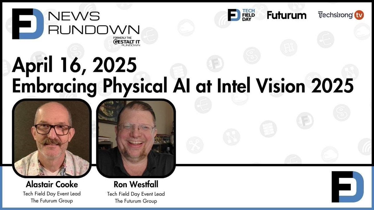 TechFieldDayPod's tweet photo. This week on the #TFDRundown: @NVIDIA’s H20 chip exports to China paused post-Mar-a-Lago dinner; AI infra promised in U.S. Meanwhile, @Microsoft #Recall relaunched to Insiders. @Google and #GoogleCloudNext, @IntelBusiness pushes physical AI at #IntelVision2025, & more. https://t.co/neVWnjfXuN