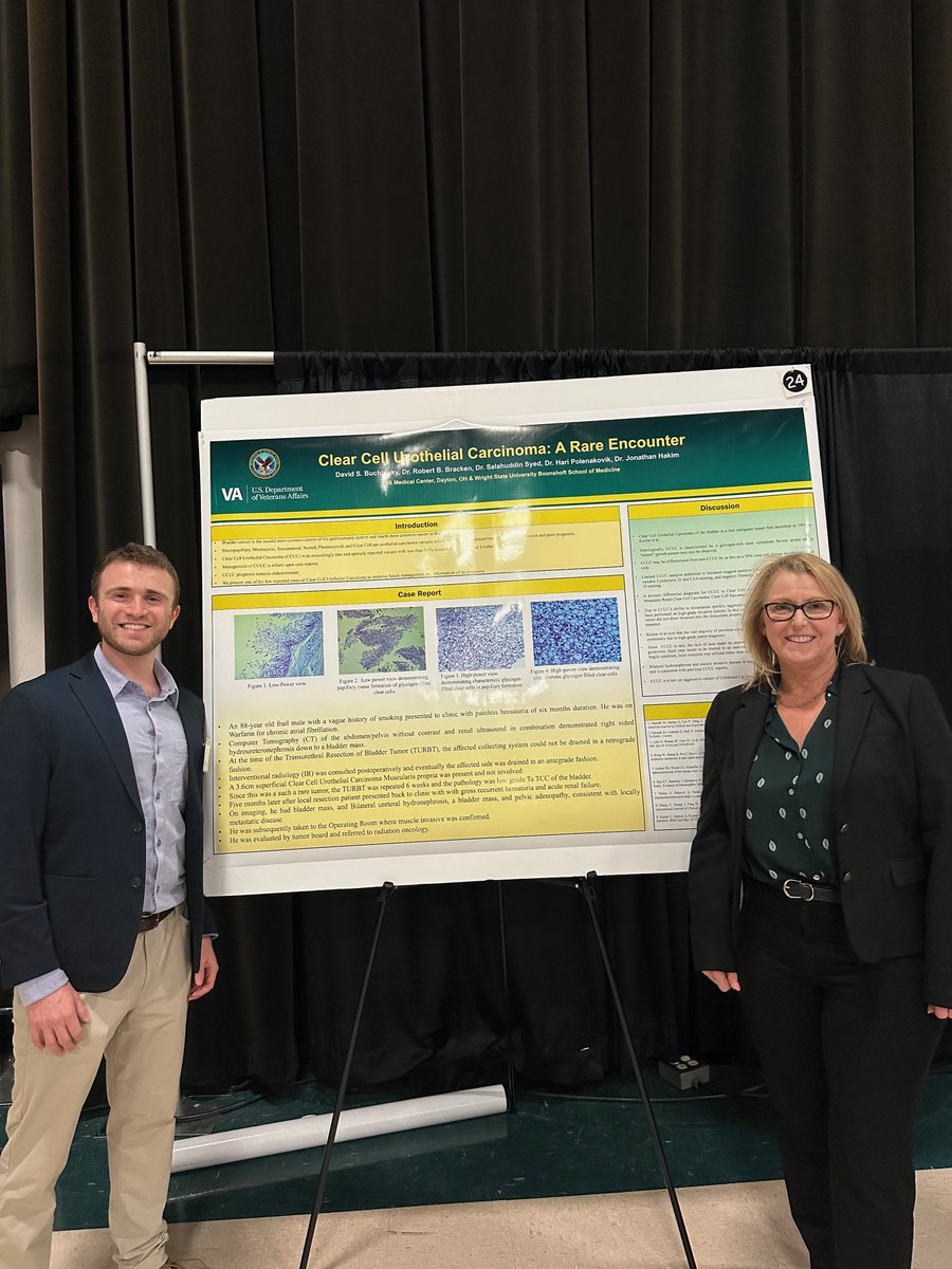 DavidBuchinsky's tweet photo. Great time sharing my work describing Clear Cell Urothelial Carcinoma at the 2025 @WSUBoonshoftSOM Research Symposium this evening! Thank you @WSUPrezSue for stopping by my presentation #UroSoMe https://t.co/SYGYmnJTlJ