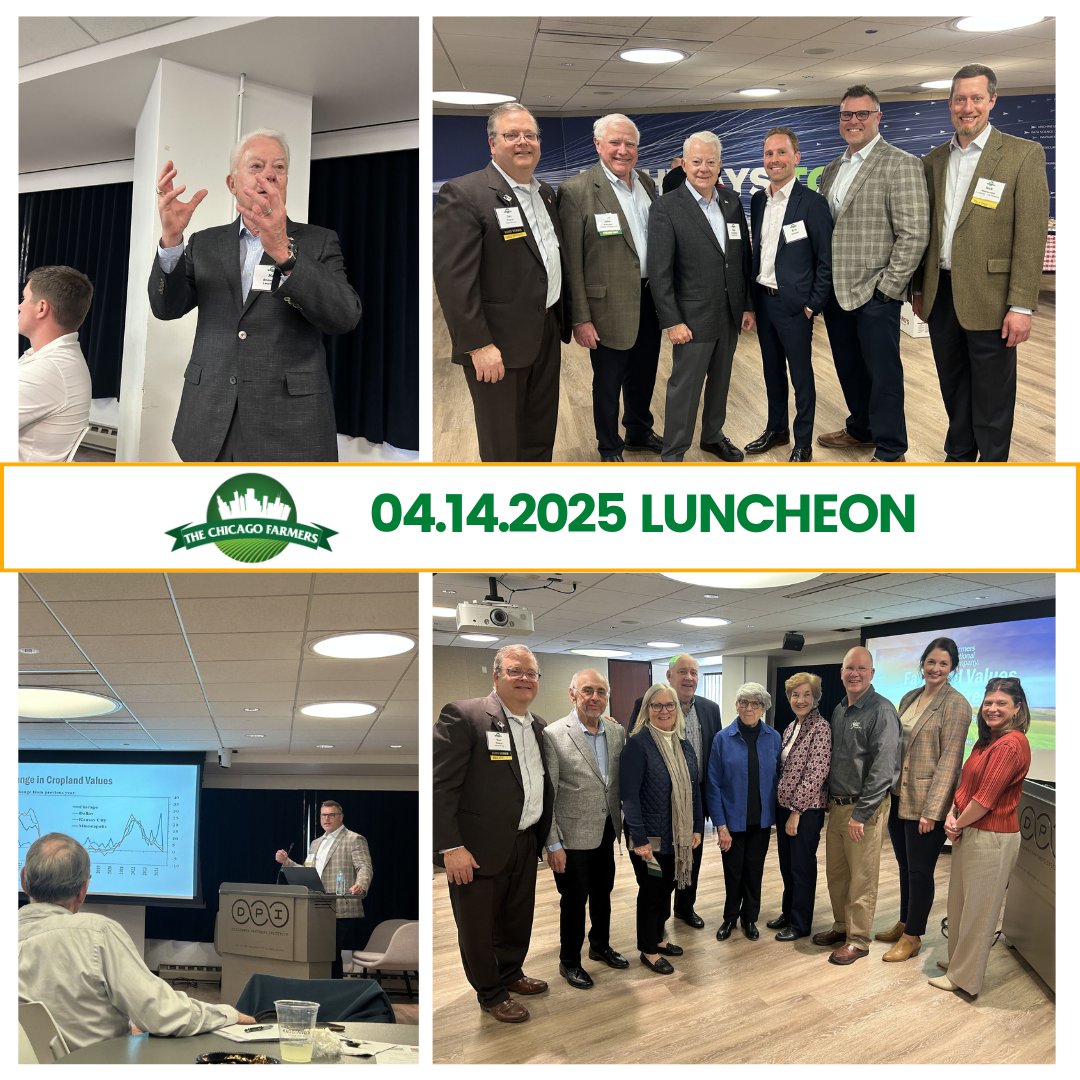 This week, our annual land values luncheon explored why farmland prices remain resilient despite economic pressures and lower commodity prices. Check out highlights and our next topic: linkedin.com/feed/update/ur…
#TheChicagoFarmers