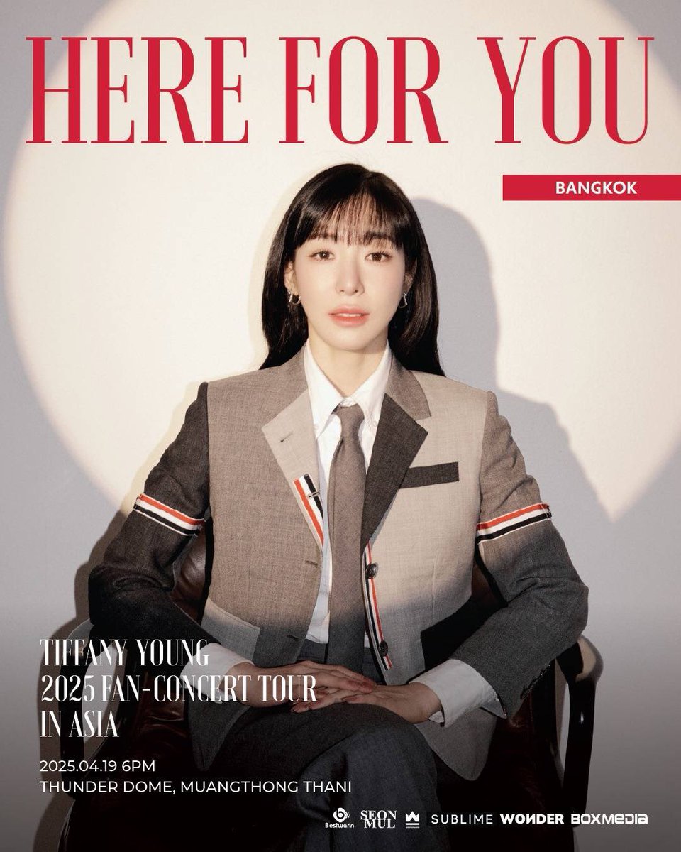 seoulstation_dn's tweet image. #SeoulStation : กิจกรรมผู้โชคดีลุ้นรับบัตรแฟนคอนเสิร์ต “TIFFANY YOUNG 2025 FAN-CONCERT TOUR [Here for You] IN BANGKOK” 💖
.
🎫 บัตรราคา 4,600 บาท จำนวน 10 รางวัล รางวัลละ 2 ใบ

🎮 กติการ่วมสนุก
1. รีทวิตกิจกรรมนี้ และกดฟอลโล่เอ็กซ์ @BWRforyou  และ @seoulstation_dn 

2.…
