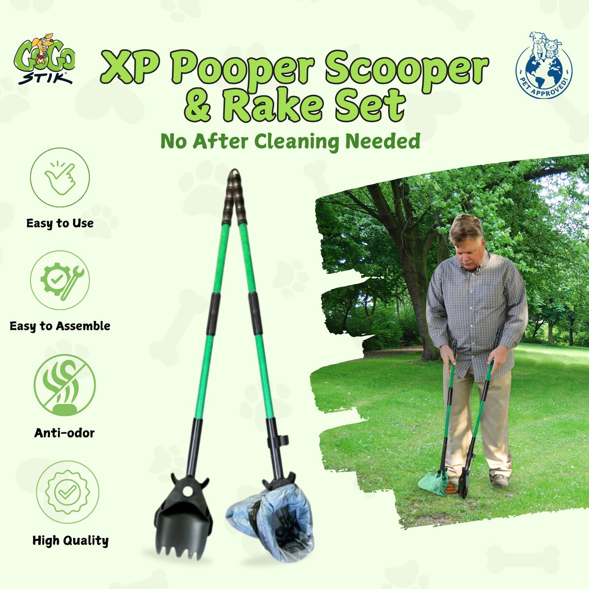 PetsApprovedUSA's tweet image. Say Goodbye to Messy Cleanups with the GoGo Stik® XP Pooper Scooper Set!​
.
.
.
#GoGoStik #PooperScooper #PetCleanup #DogWasteSolution #CleanQuickConvenient #NoMessNoStress #PetCareEssentials #HeavyDootieBags #EcoFriendlyPets #BackSaver