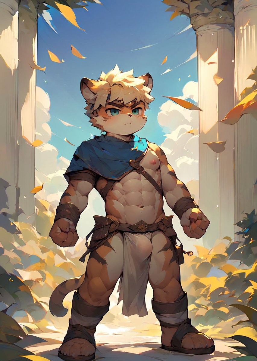 DDFurryai3321's tweet photo. 【AIGC】小英雄不会战败！ https://t.co/0xSYGhosZs