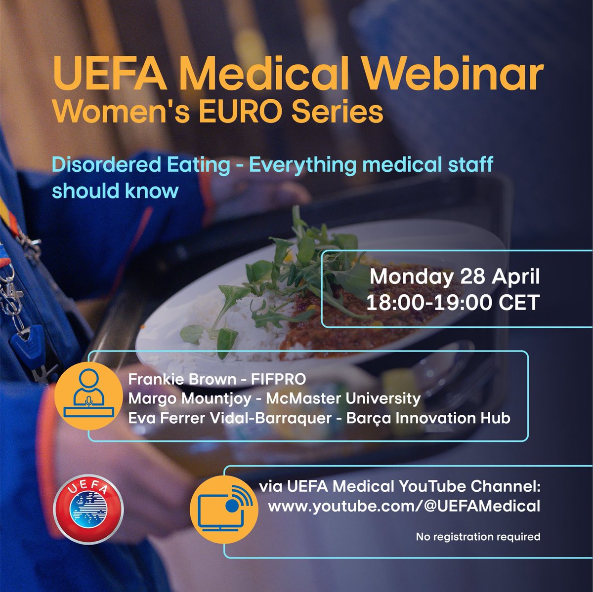 margo mountjoy (@margomountjoy) on Twitter photo ⭐️⭐️⭐️⭐️⭐️Join us on-line for the <a href="/WEURO2025/">UEFA Women's EURO 2025</a> UEFA medical webinar on disordered eating in football. Free admission. Virtual. Details below. 28 April 2025. #PlayerHealth ⭐️⭐️⭐️⭐️⭐️ ⭐️⭐️⭐️⭐️⭐️Join us on-line for the <a href="/WEURO2025/">UEFA Women's EURO 2025</a> UEFA medical webinar on disordered eating in football. Free admission. Virtual. Details below. 28 April 2025. #PlayerHealth ⭐️⭐️⭐️⭐️⭐️
