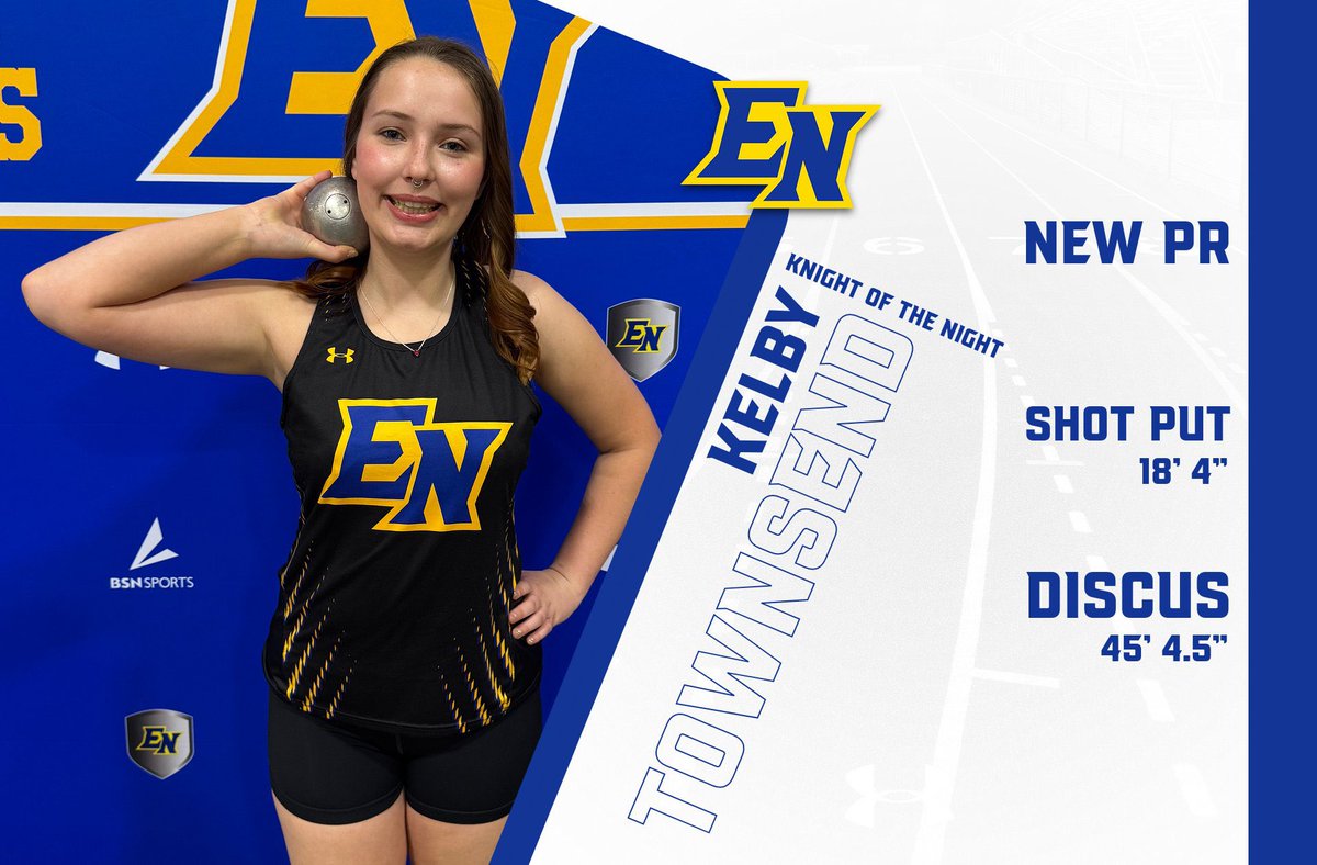 We had 3 incredible Knight of the Night performances! Junior Addison Deming cleared 5’ for the first time! First year hurdler Hayley Mitchell cut big chunks of time off both of her hurdle races! Manager turned thrower Kelby Townsend added huge numbers to both throws!