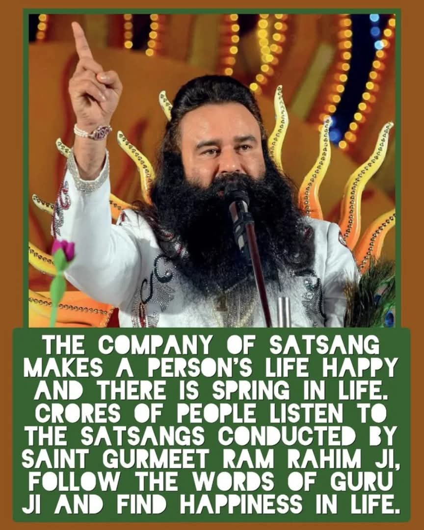 vicky22mansa's tweet photo. The company of satsang makes a person's life happy and there is spring in life. Crores of people listen to the satsangs conducted by Saint Dr MSG, follow the words of Guru ji and find happiness in life. #ImportanceOfGoodCompany https://t.co/5Fy93jEonf