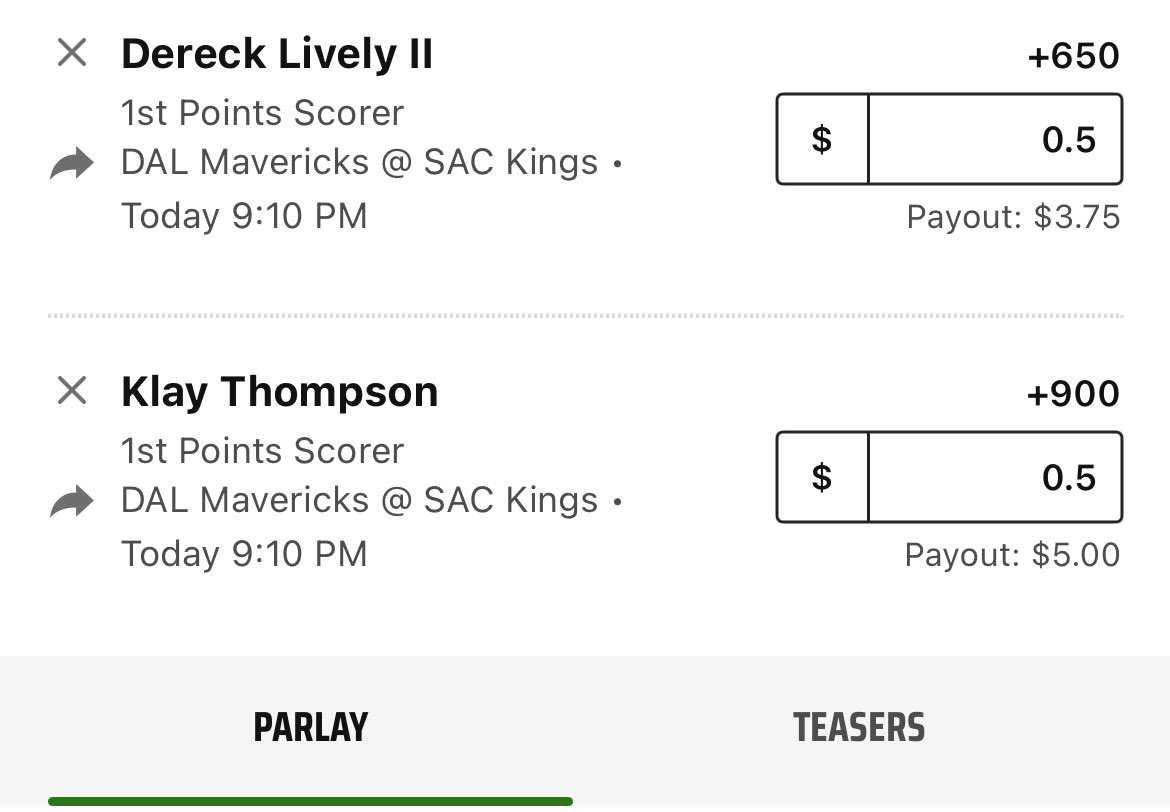 PlusGreenBets's tweet photo. Last plays for tonight 2 .5u first baskets. #NBA #GamblingX https://t.co/XoaYL7GO0E
