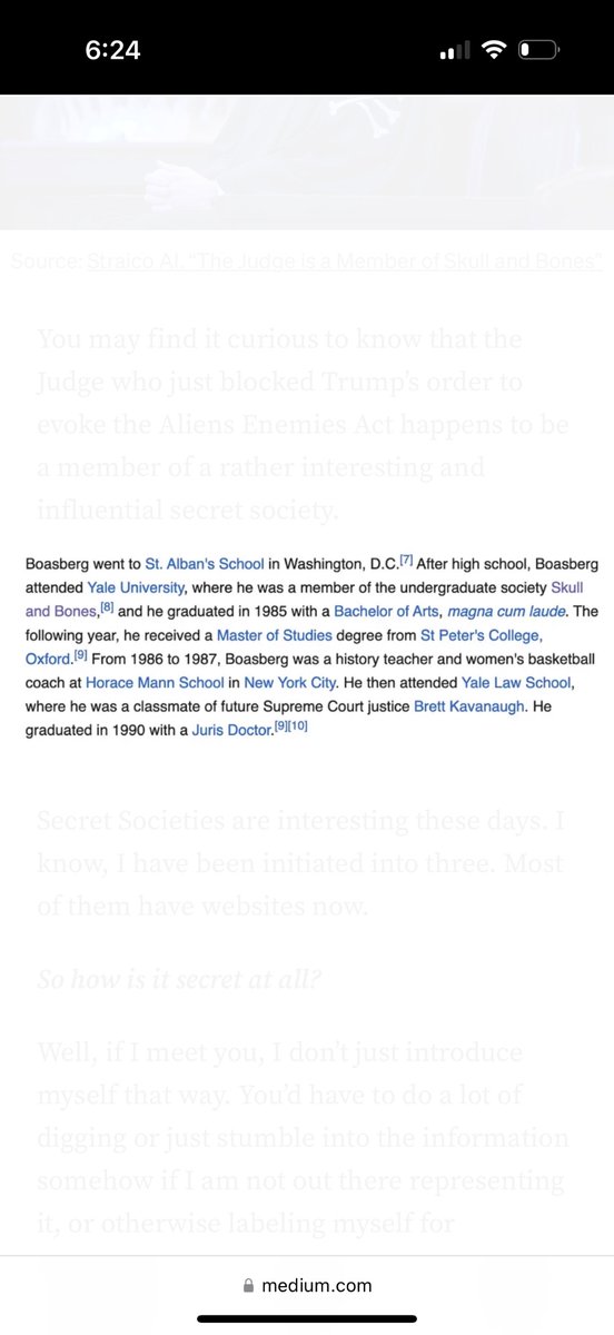 AnonUSA775's tweet photo. Apparently Judge Boasberg was a member of skull and bones according to wikipedia…. Interesting. https://t.co/neRo76VAZI