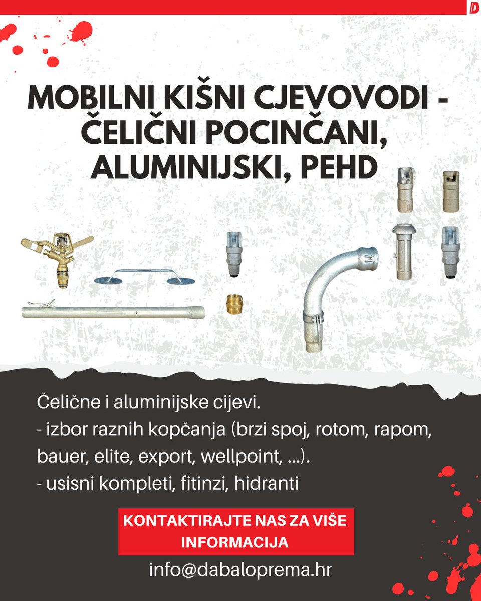 dabaloprema's tweet photo. Sunce prži, biljke vape za vodom, a ti s traktorom ulaziš u polje, spajaš opremu i u roku par minuta – voda teče točno tamo gdje treba. Bez stresa, bez muke. https://t.co/vnLoNp8ZN6