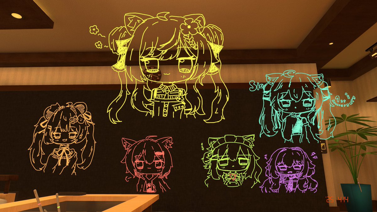 向こうでのお絵描きも手馴れたもんよ( *¯ ꒳¯*)